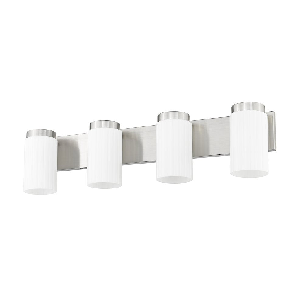 Z-Lite Burk 4 Light Vanity, Brushed Nickel
