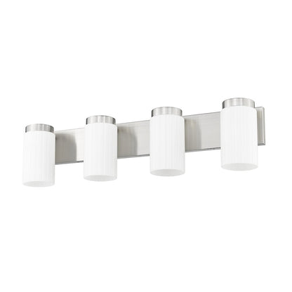 Z-Lite Burk 4 Light Vanity, Brushed Nickel