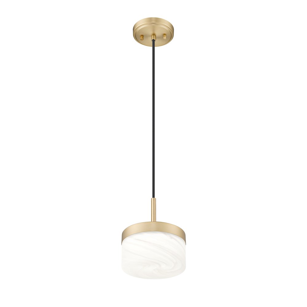 Z-Lite 1 Light Pendant, Modern Gold