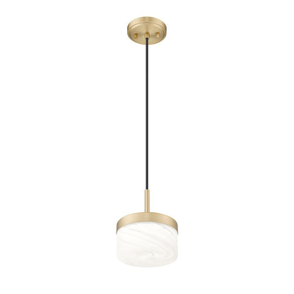 Z-Lite 1 Light Pendant, Modern Gold