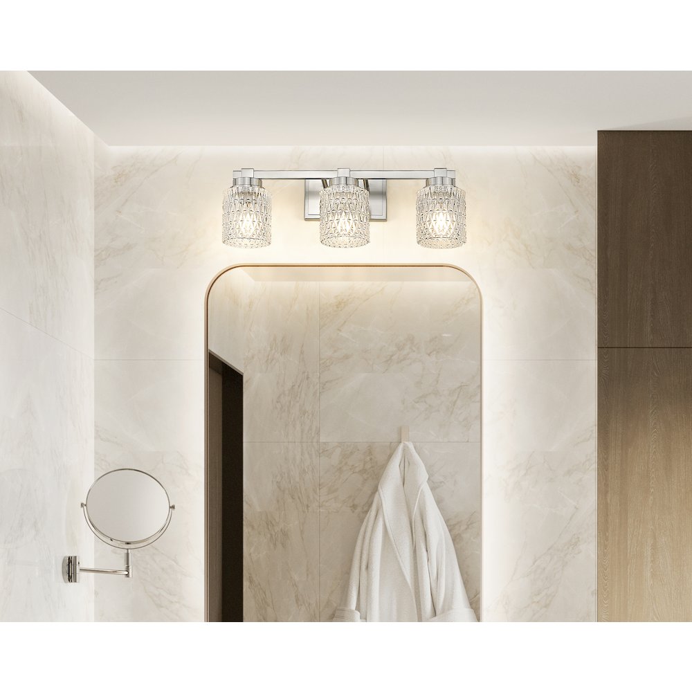 Z-Lite 3 Light Vanity, Brushed Nickel