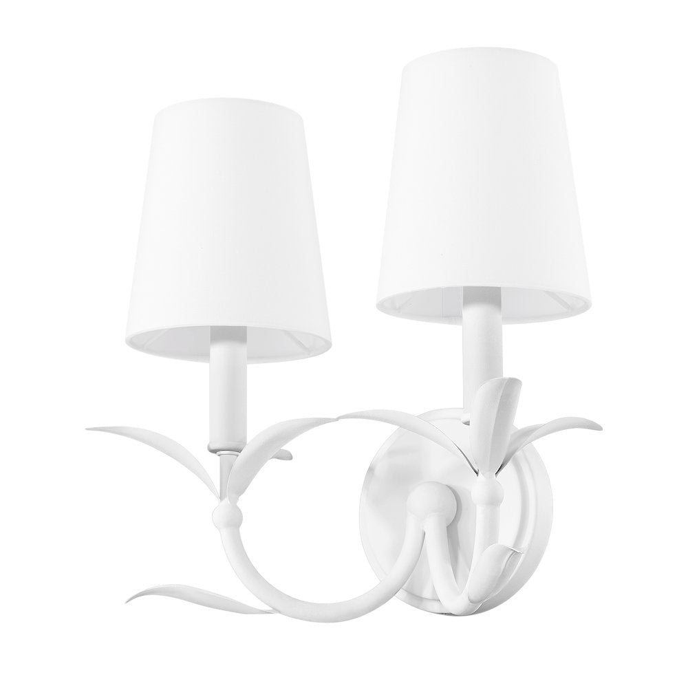 Z-Lite 2 Light Wall Sconce, Textured White