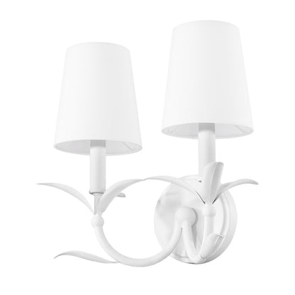 Z-Lite 2 Light Wall Sconce, Textured White