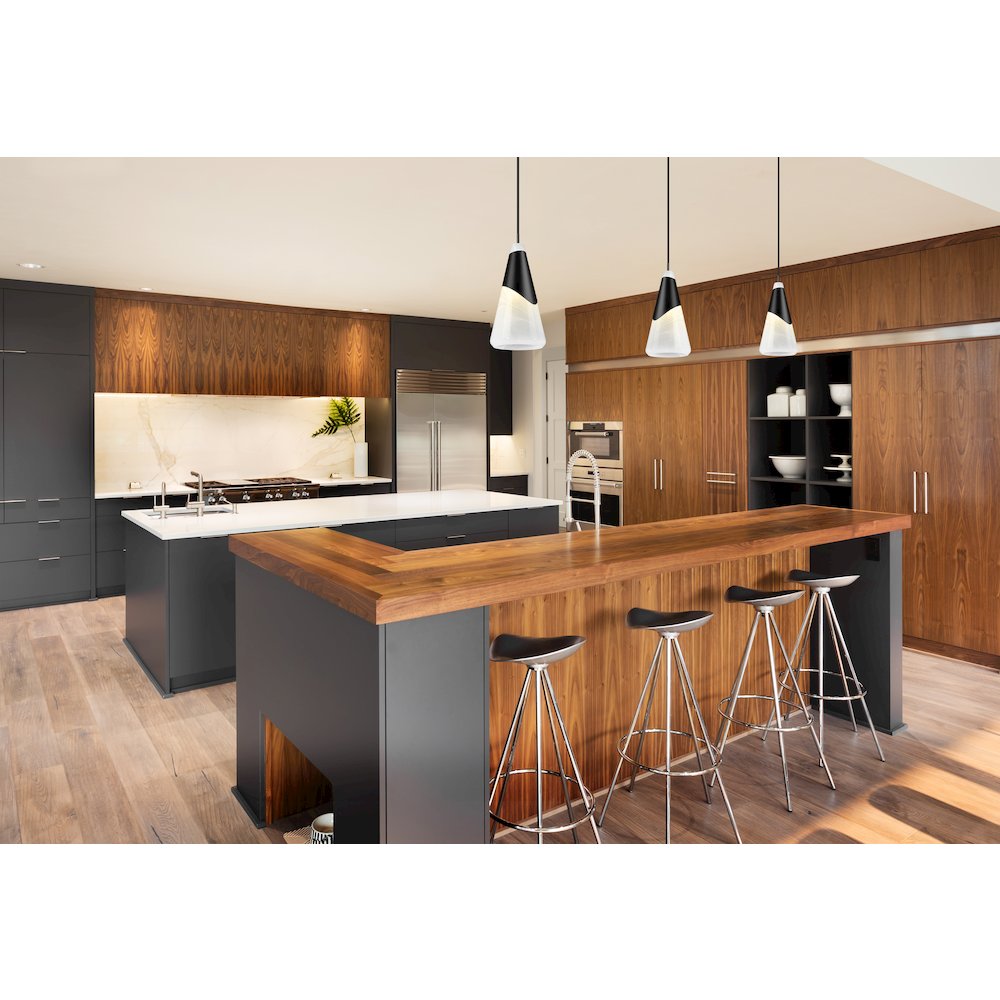 Z-Lite Aimie 1 Light Pendant, Matte Black