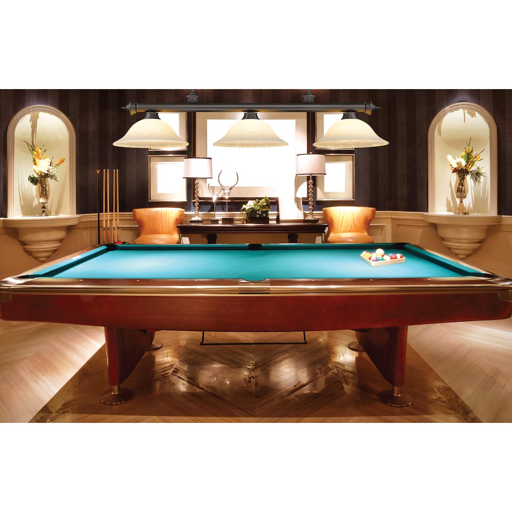 Z-Lite Cordon 3 Light Billiard, Steel Frame, Golden Mottle Shade Color