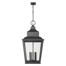 Z-Lite 5 Light Outdoor Chain Mount Ceiling Fixture, Sand Black