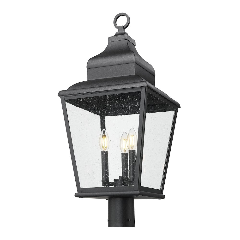 Z-Lite 3 Light Outdoor Post Mount Fixture, Sand Black
