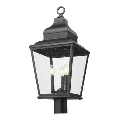 Z-Lite 3 Light Outdoor Post Mount Fixture, Sand Black