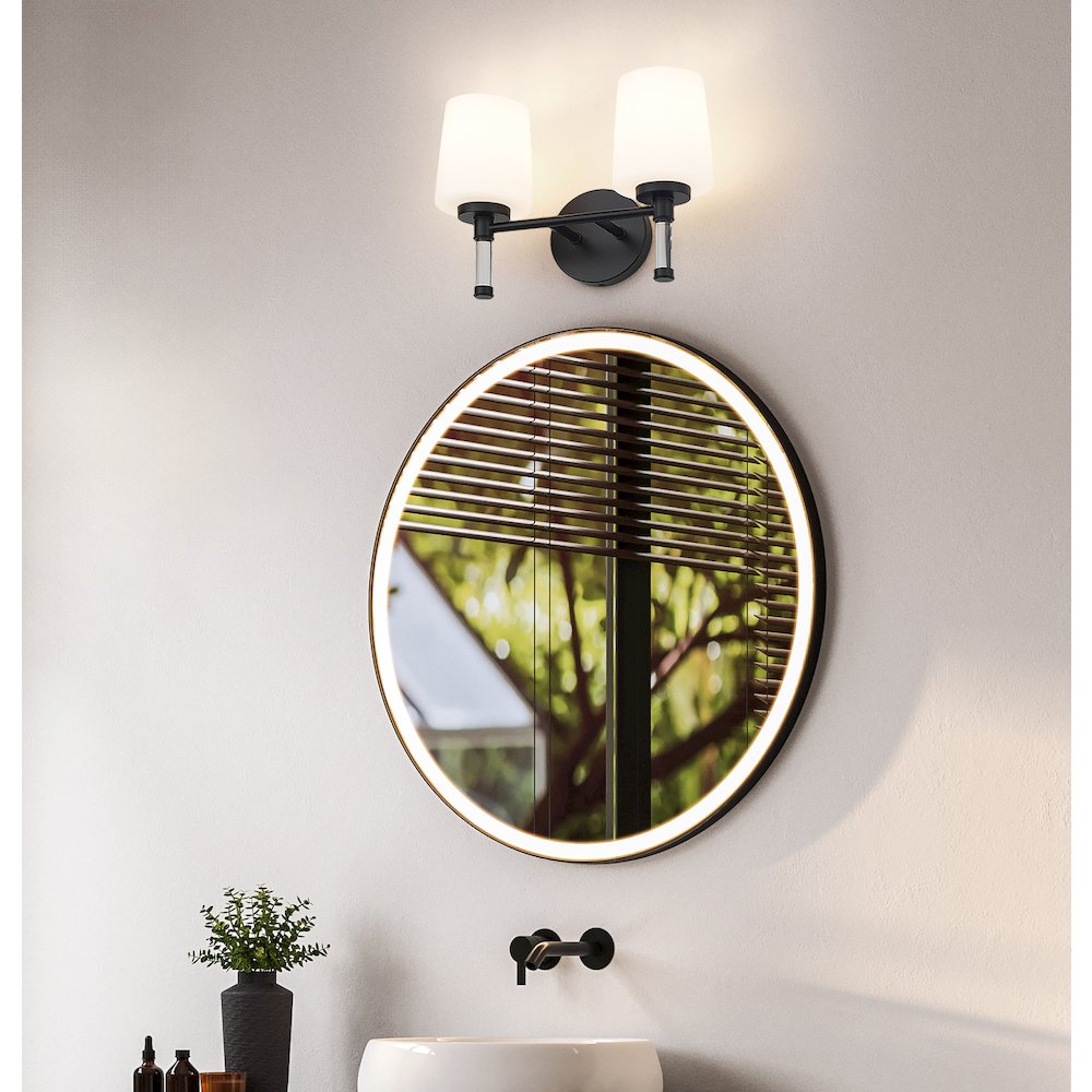 Z-Lite 2 Light Vanity, Matte Black