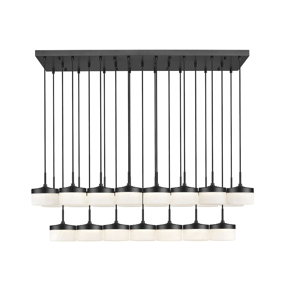 Z-Lite 23 Light Linear Chandelier, Matte Black