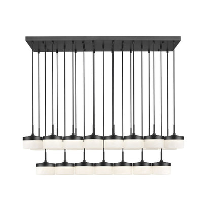Z-Lite 23 Light Linear Chandelier, Matte Black