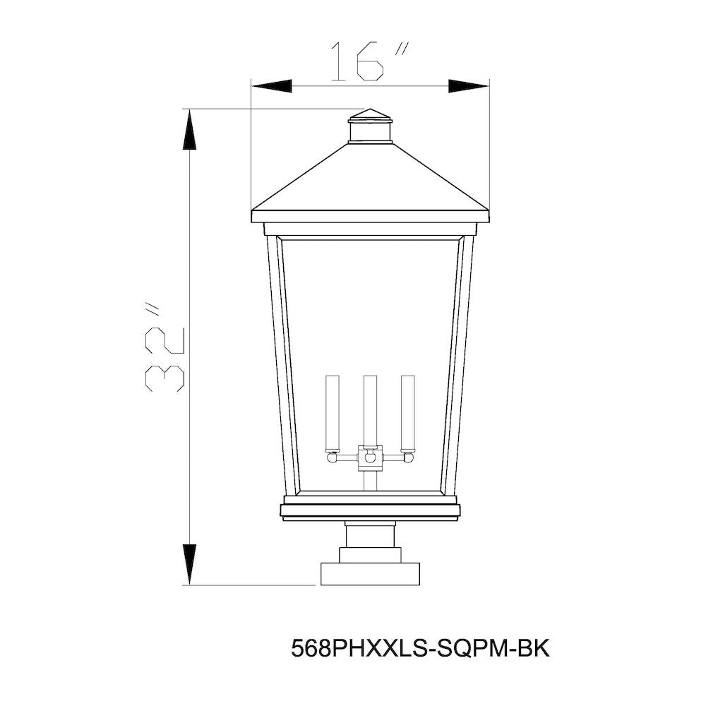Z-Lite 4 Light Outdoor Pier Mounted Fixture