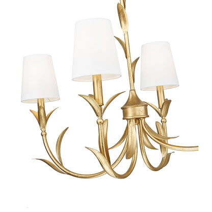Z-Lite 6 Light Linear Chandelier, Gold Leaf