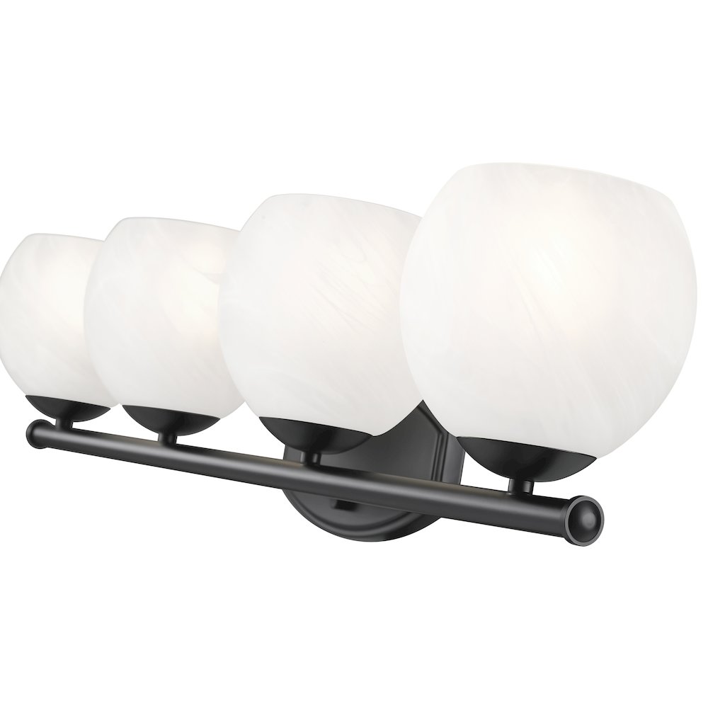 Z-Lite 4 Light Vanity, Matte Black