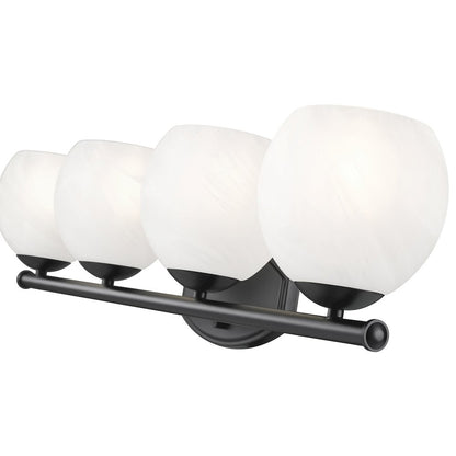 Z-Lite 4 Light Vanity, Matte Black