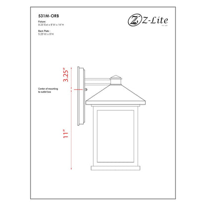 Z-Lite 1 Light Outdoor Wall Light