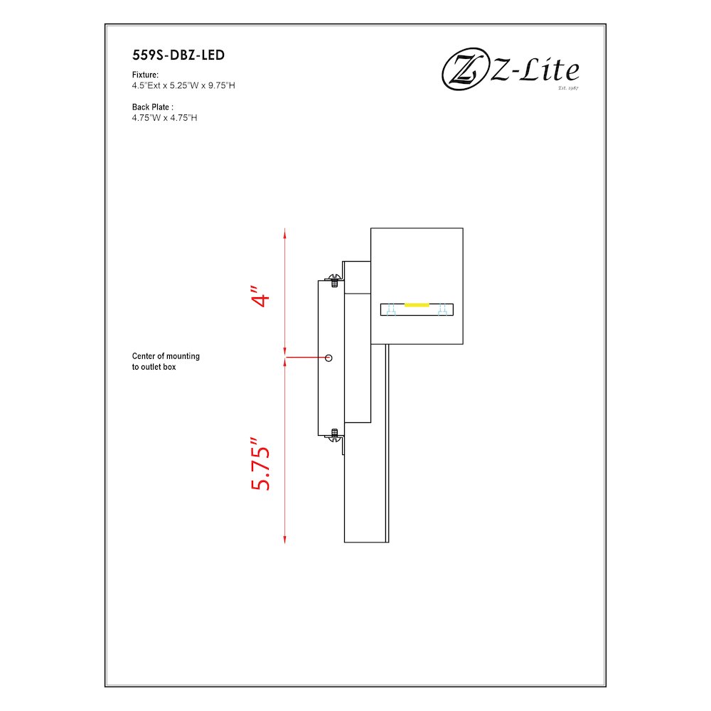 Z-Lite 1 Light Outdoor Wall Light