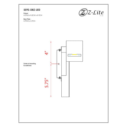 Z-Lite 1 Light Outdoor Wall Light