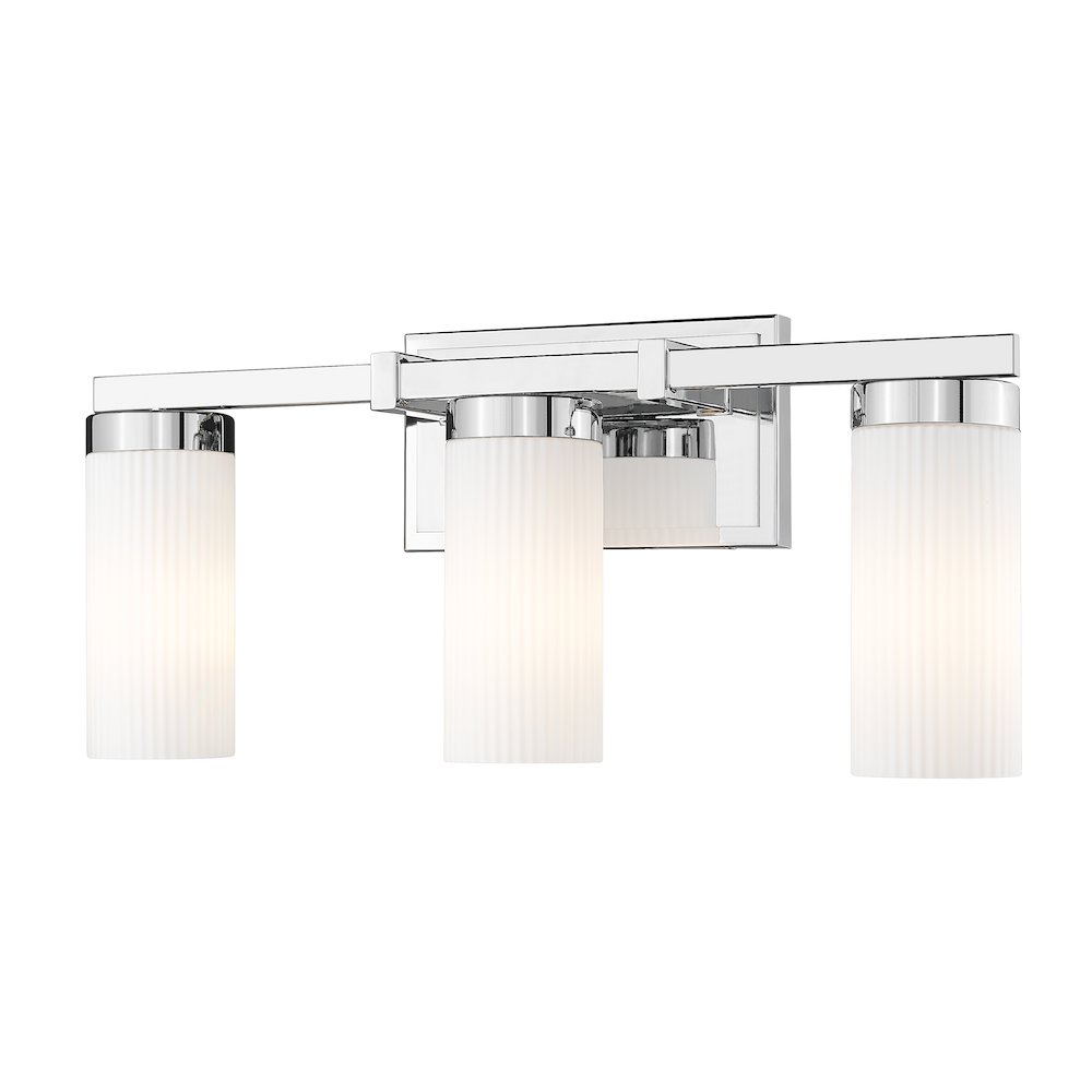 Z-Lite Danica 3 Light Vanity in Chrome color, Steel frame