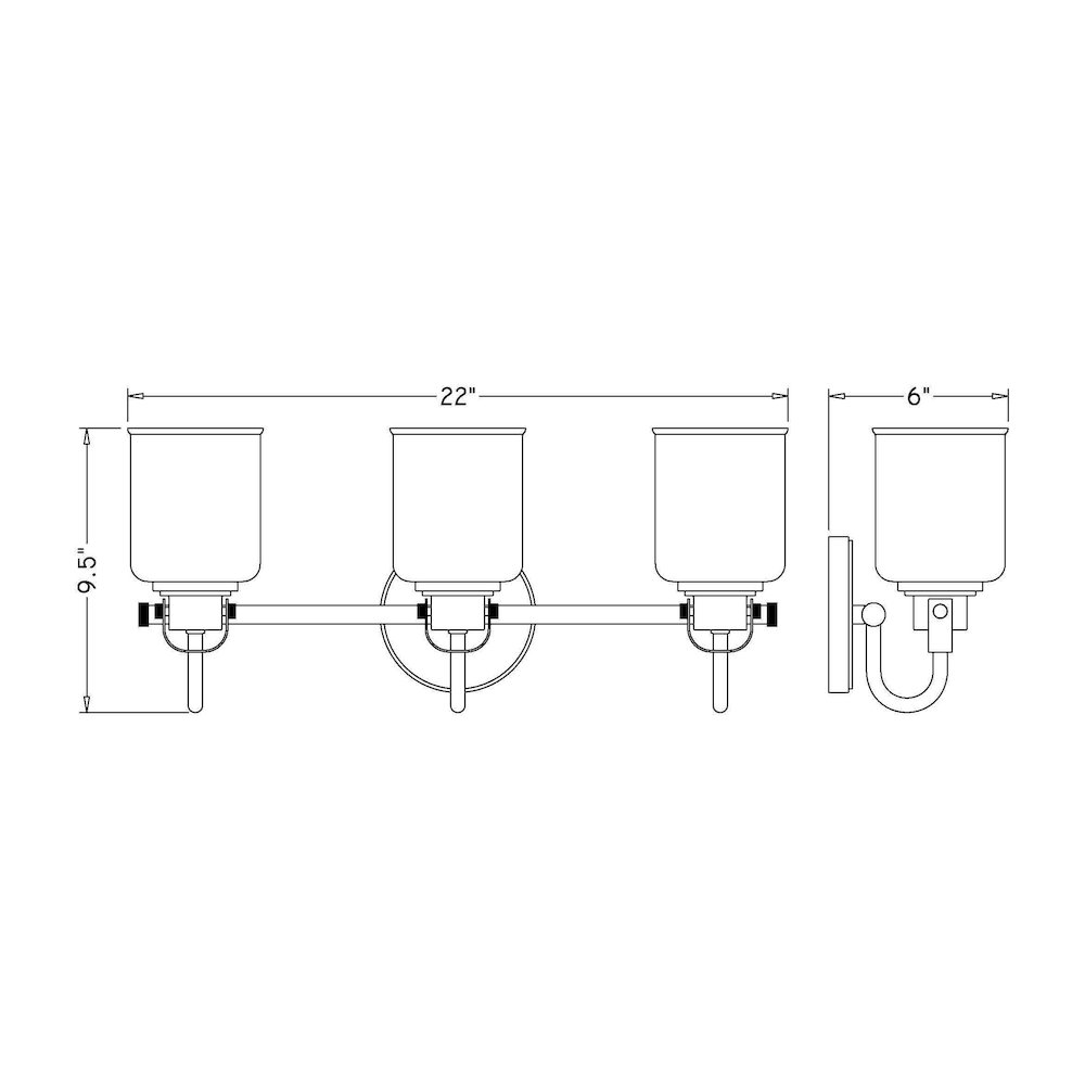Z-Lite 3 Light Vanity