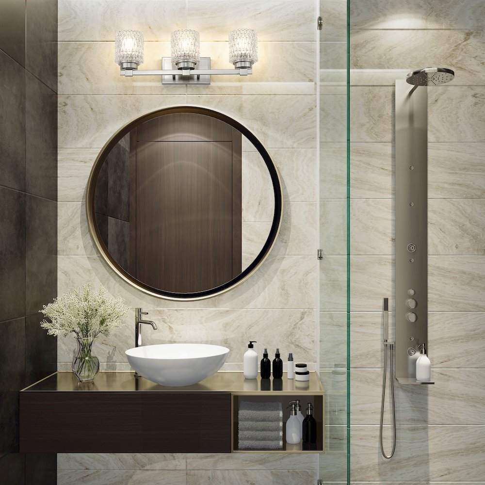 Z-Lite 3 Light Vanity, Brushed Nickel