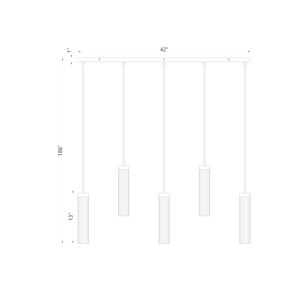 Z-Lite 5 Light Linear Chandelier