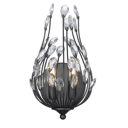 Z-Lite 2 Light Wall Sconce, Matte Black
