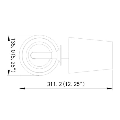 Z-Lite Katerina 1 Light Wall Sconce in Brushed Nickel Frame Finish