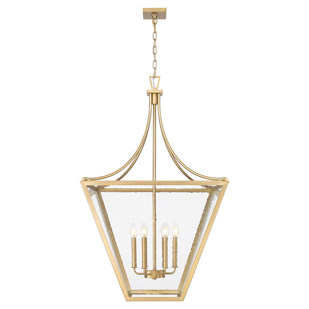 Z-Lite 6 Light Chandelier, Rubbed Brass