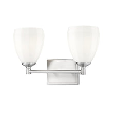 Z-Lite Oren 2 Light Vanity in Brushed Nickel color, Steel frame