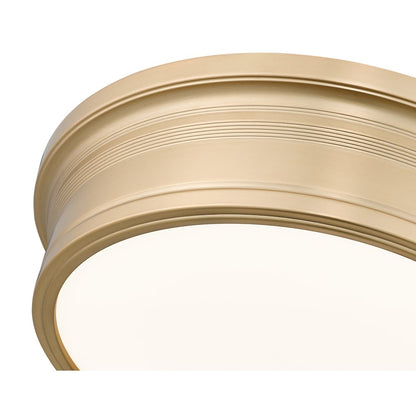 Z-Lite 1 Light Flush Mount, Modern Gold