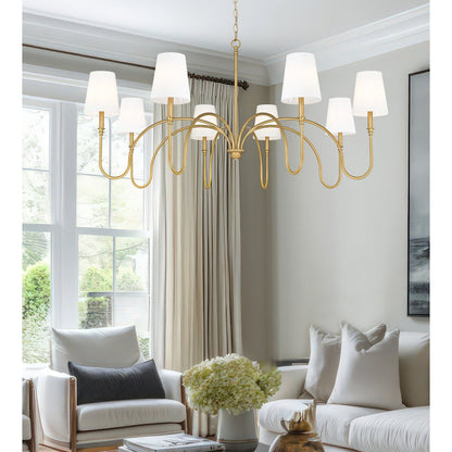Z-Lite 8 Light Chandelier, Rubbed Brass