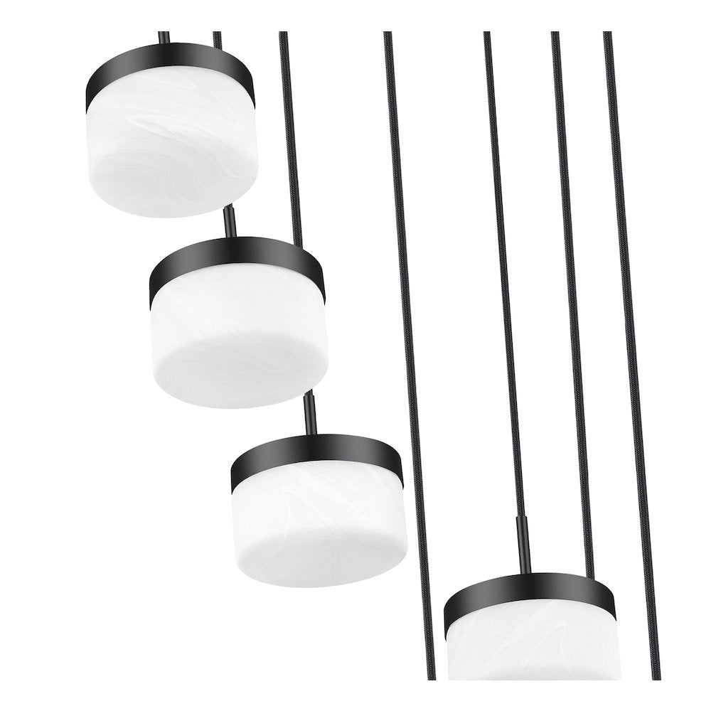 Z-Lite 7 Light Chandelier, Matte Black