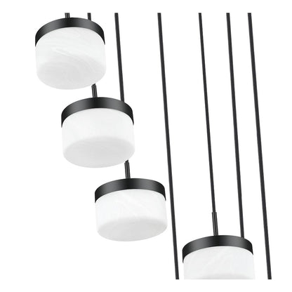 Z-Lite 7 Light Chandelier, Matte Black