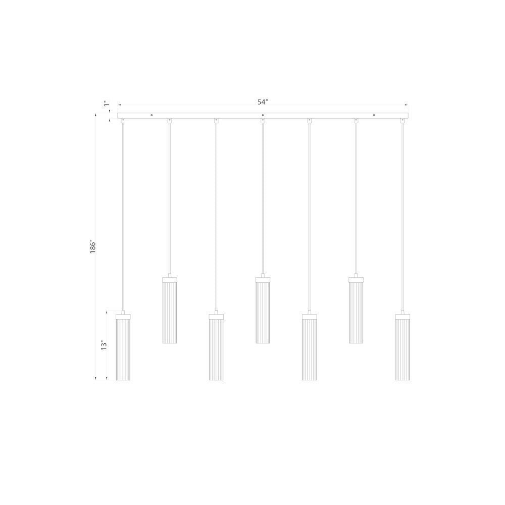 Z-Lite 7 Light Linear Chandelier