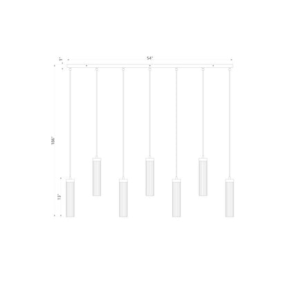 Z-Lite 7 Light Linear Chandelier