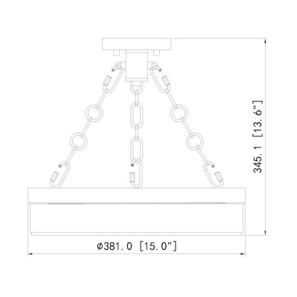 Z-Lite 1 Light Semi Flush Mount