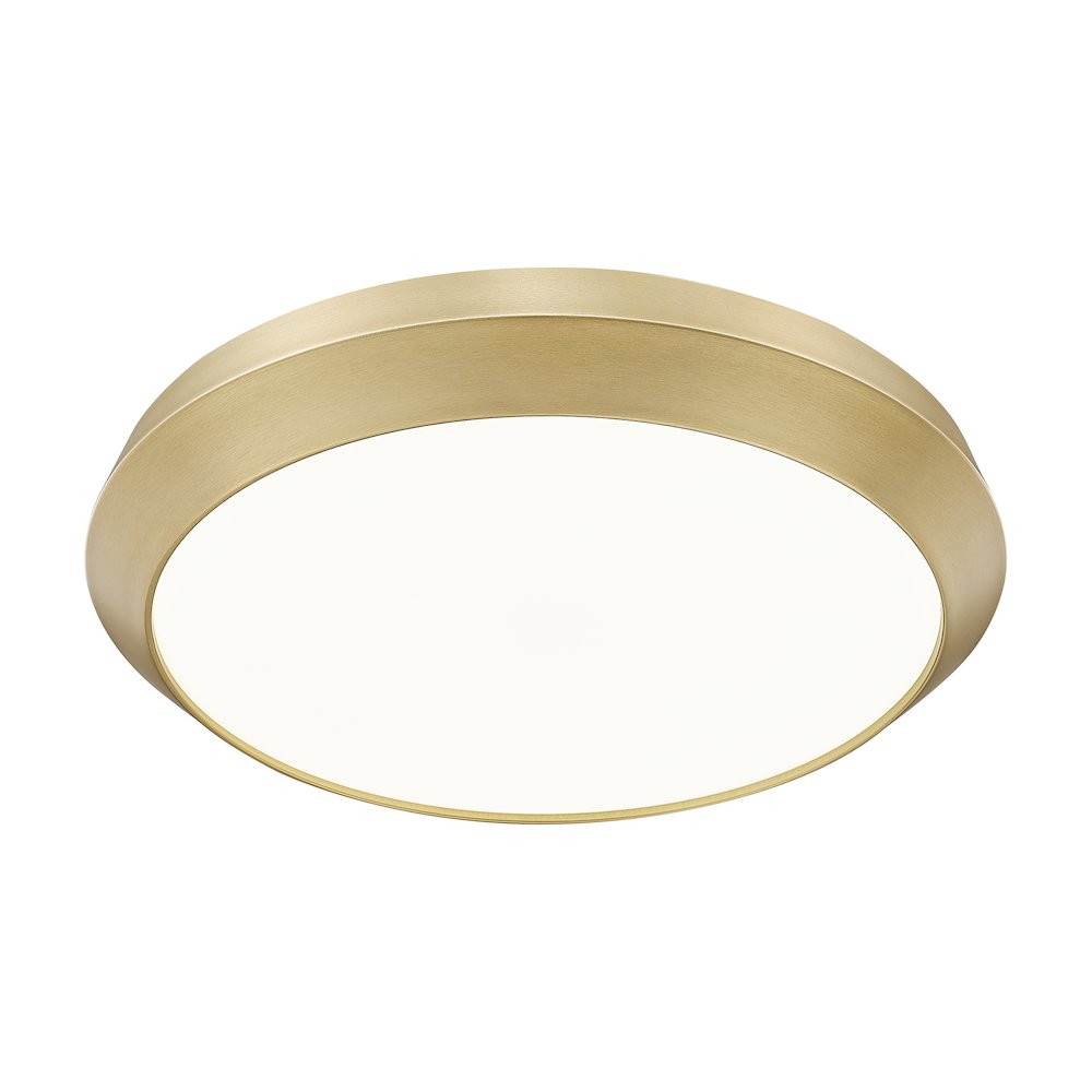 Z-Lite 1 Light Flush Mount, Modern Gold