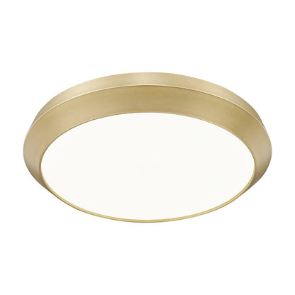 Z-Lite 1 Light Flush Mount, Modern Gold