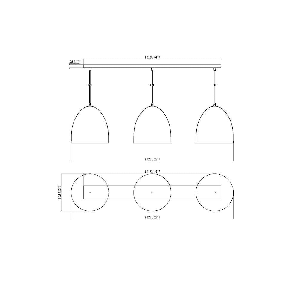 Z-Lite 3 Light Pendant, Satin White Frame Finish