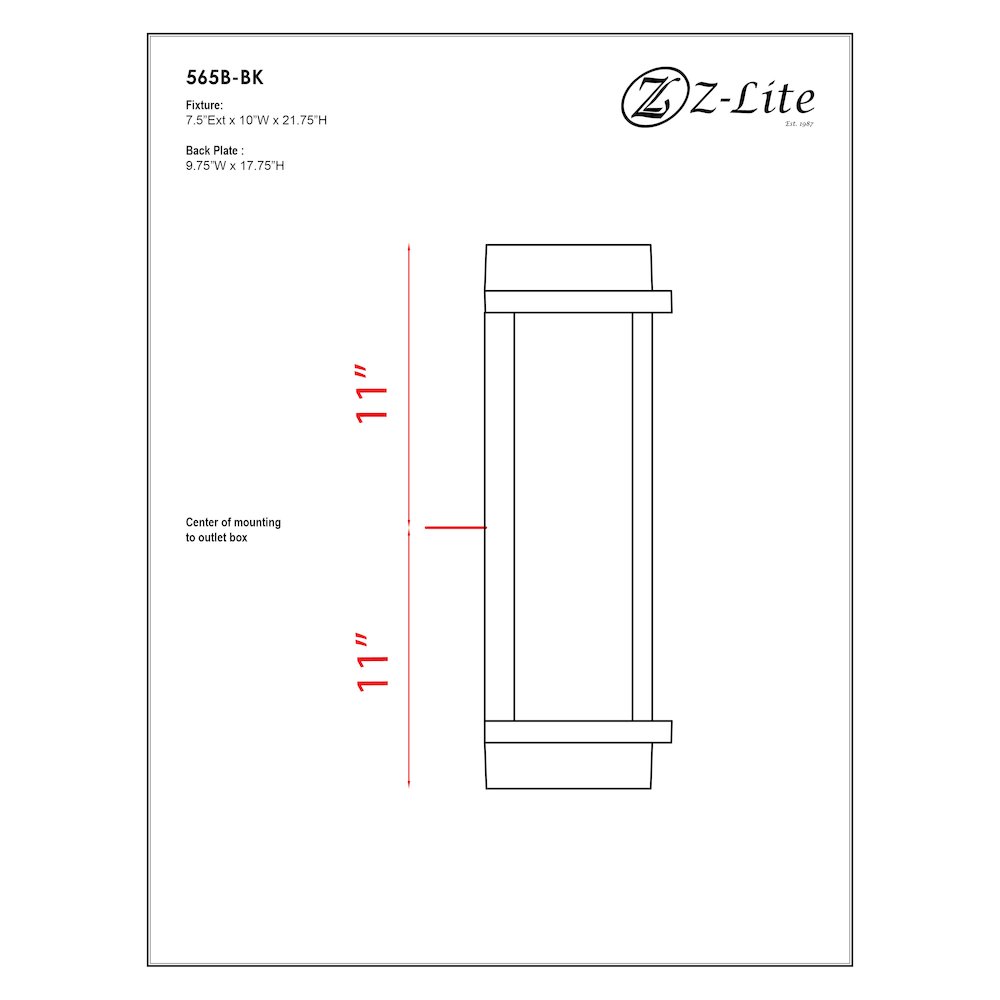 Z-Lite 2 Light Outdoor Wall Light