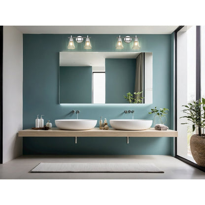 Z-Lite Belle 2 Light Vanity in Chrome color, Steel frame