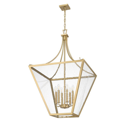 Z-Lite 6 Light Chandelier, Rubbed Brass