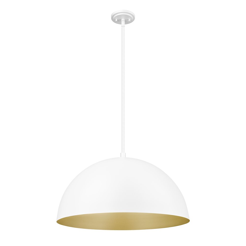 Z-Lite 3 Light Pendant, Matte White