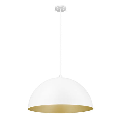 Z-Lite 3 Light Pendant, Matte White