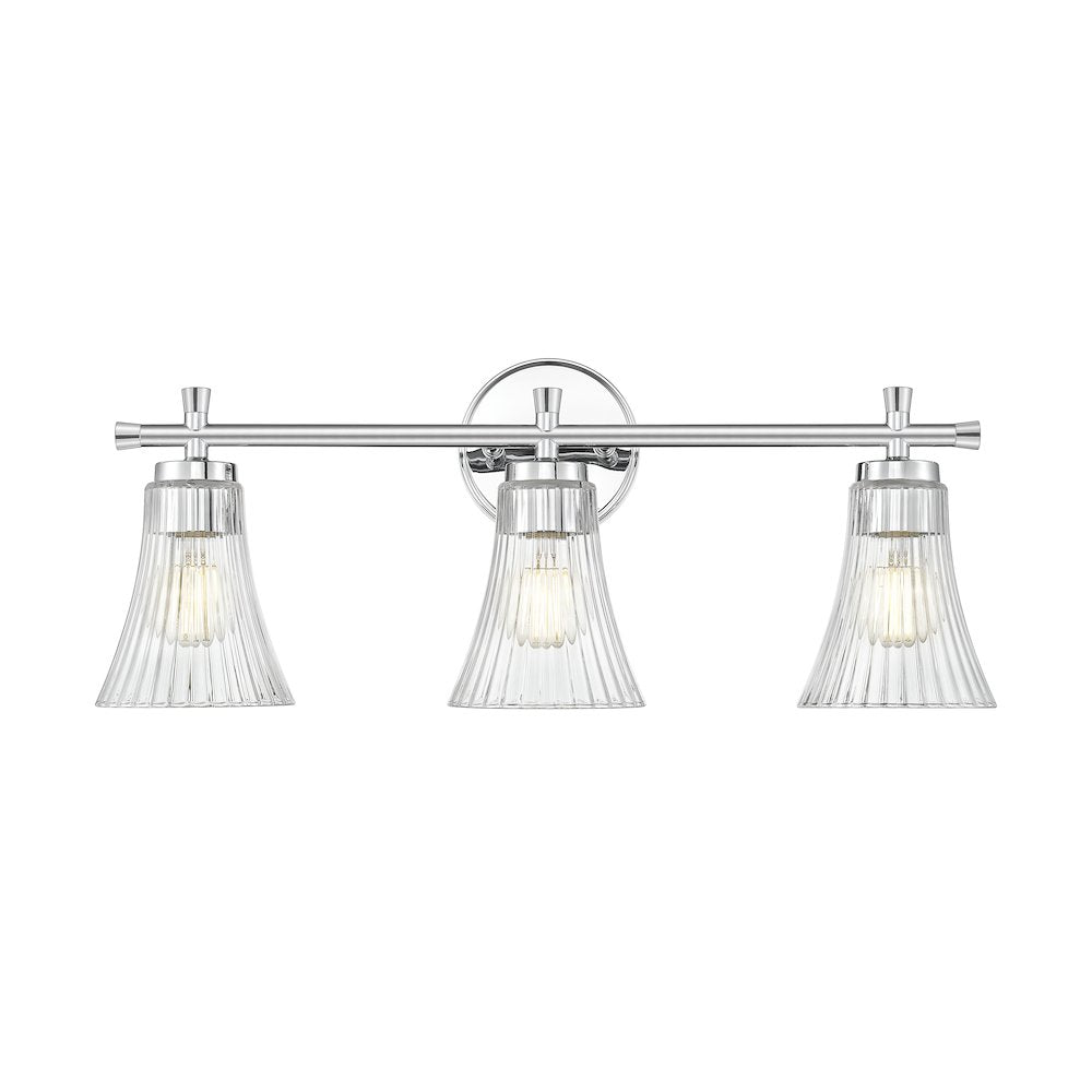 Z-Lite Belle 3 Light Vanity in Chrome color, Steel frame