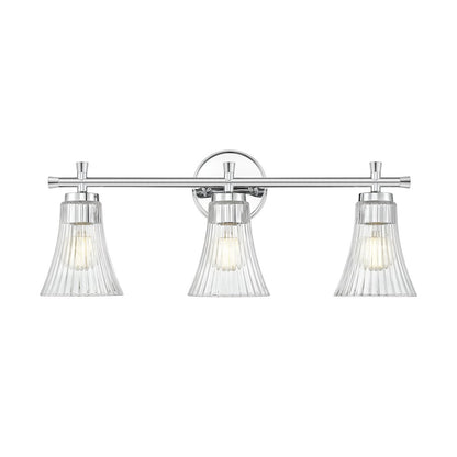 Z-Lite Belle 3 Light Vanity in Chrome color, Steel frame