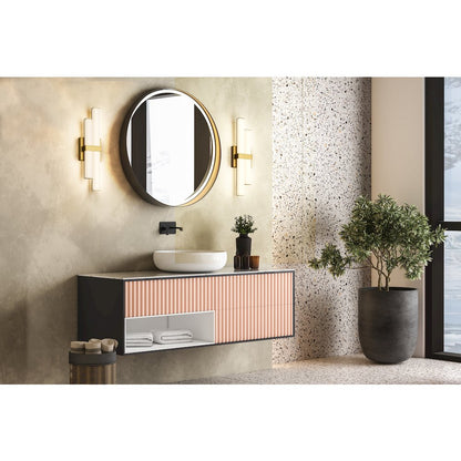 Z-Lite Zane 2 Light Vanity in Modern Gold Frame Finish