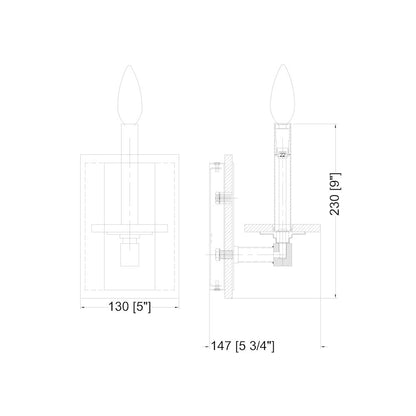 Z-Lite Kaden 1 Light Wall Sconce in Matte Black color, Steel frame