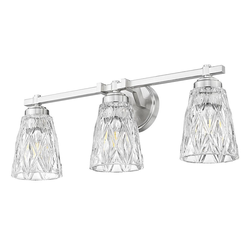 Z-Lite 3 Light Vanity, Brushed Nickel